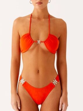 NWT Peppermayo Bikini Set Saint Lucia Orange